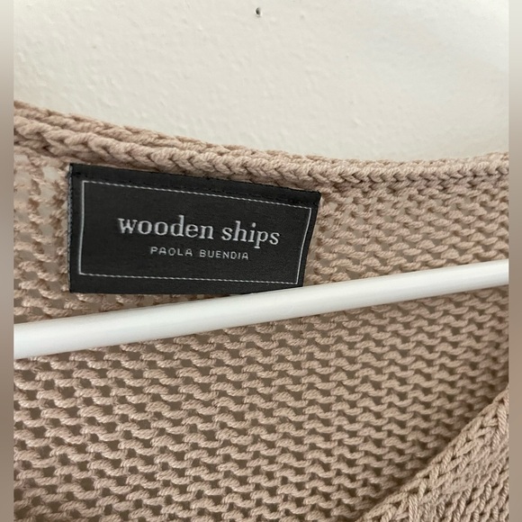 Wooden Ships BEACH Oversized Slouchy Sweater Boho Beachy Size XS/S Beige - Picture 4 of 8